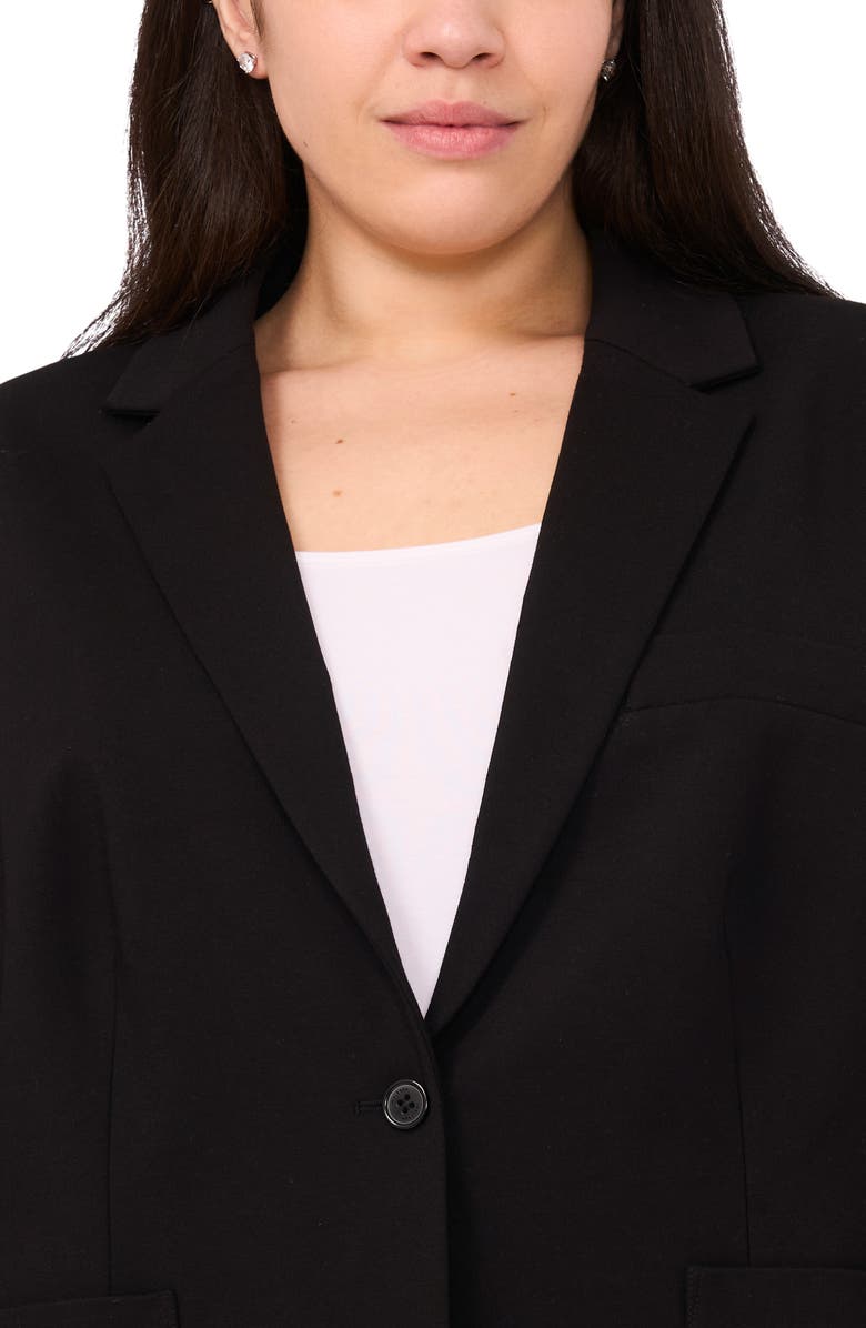Halogen<sup>®</sup> One-Button Ponte Knit Jacket, Alternate, color, Rich Black