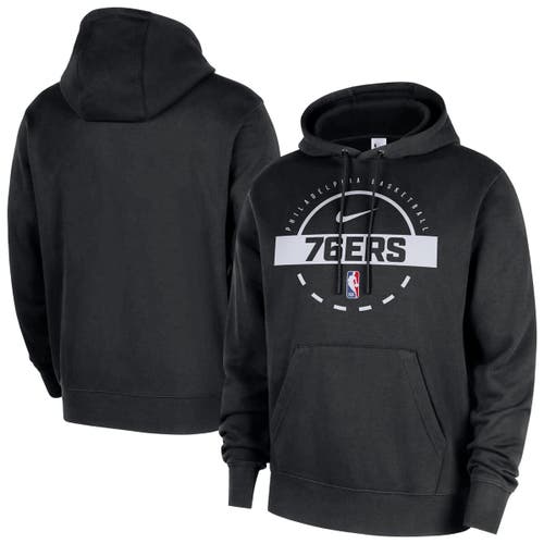 Nike Men's Black Philadelphia 76ers 2025/26 Authentic Practice Club Pullover Hoodie In Black