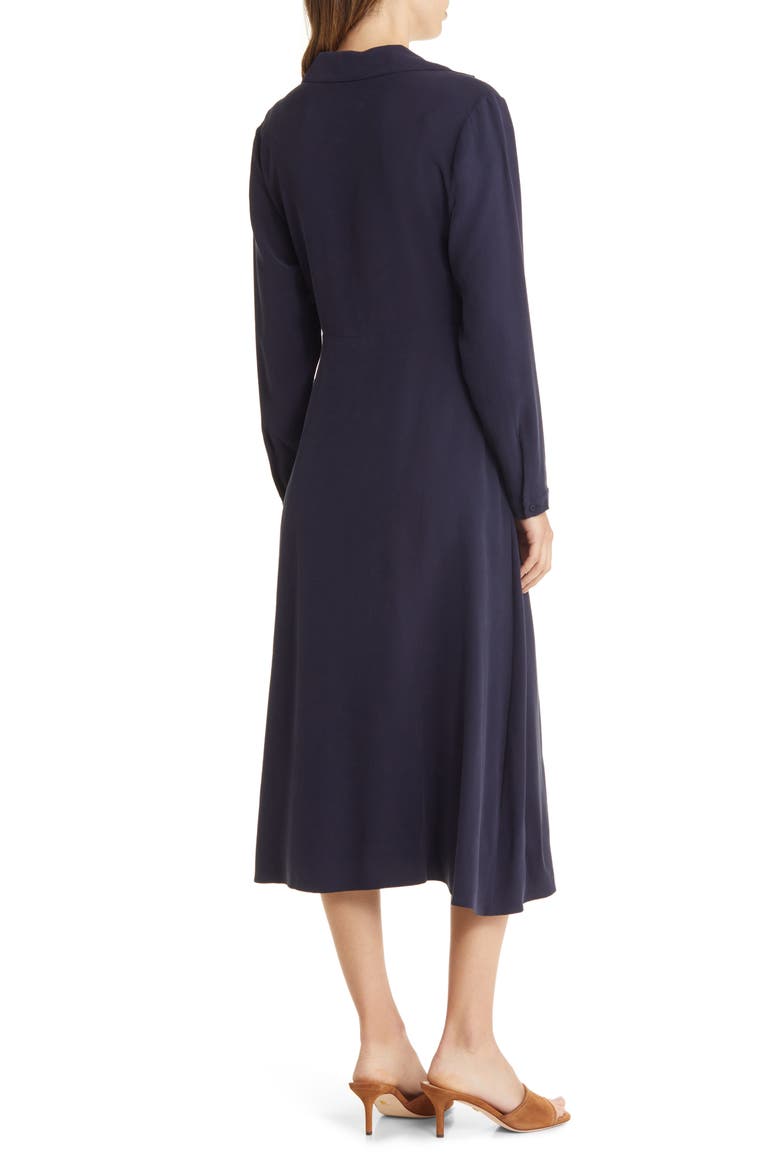 Long Sleeve A-Line Dress, Alternate, color, NAVY NIGHT