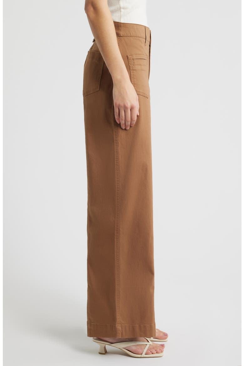 Skyrise Patch Pocket Wide Leg Pants, Alternate, color, CANDIED WALNUT