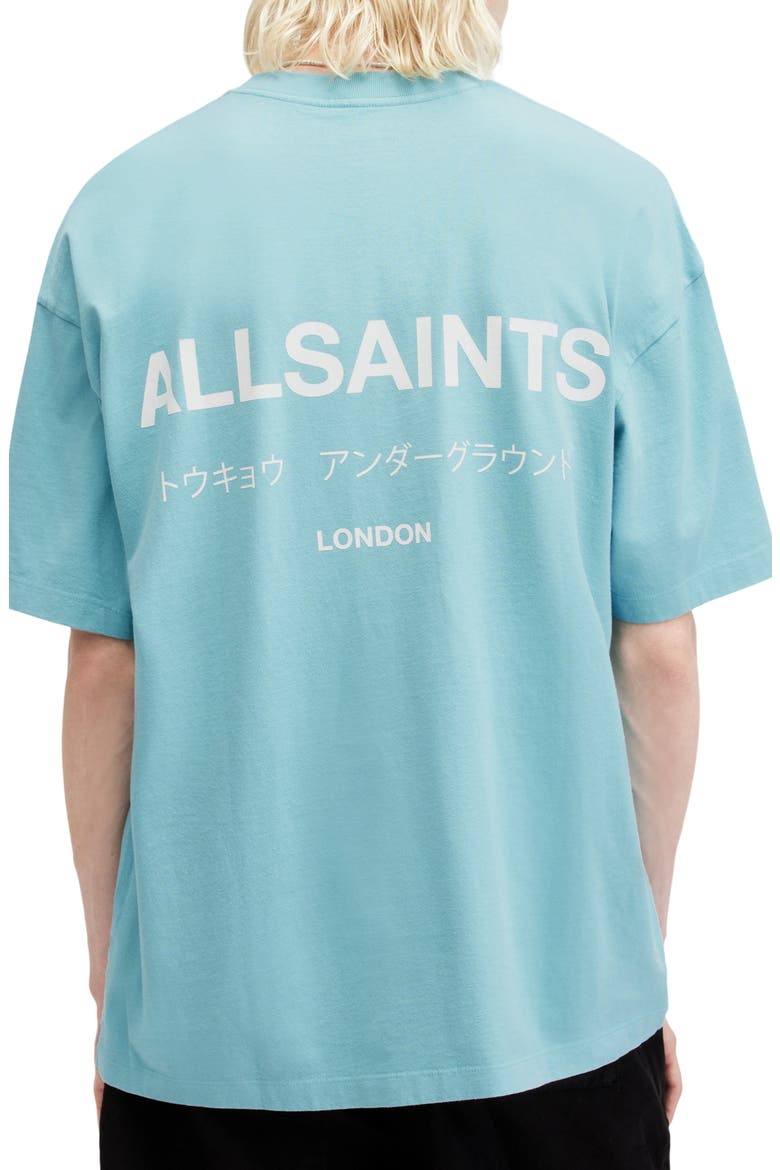 Underground Oversize Organic Cotton Graphic T-Shirt, Alternate, color, COSTELLO BLUE