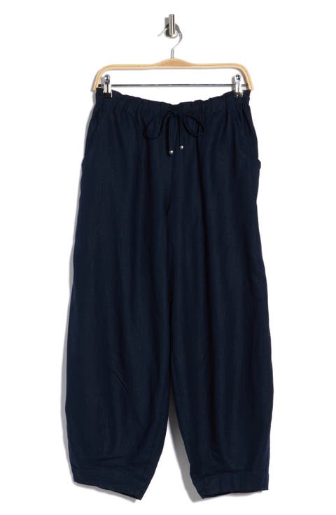 Cropped Drawstring Pants