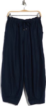 MAX STUDIO Cropped Drawstring Pants