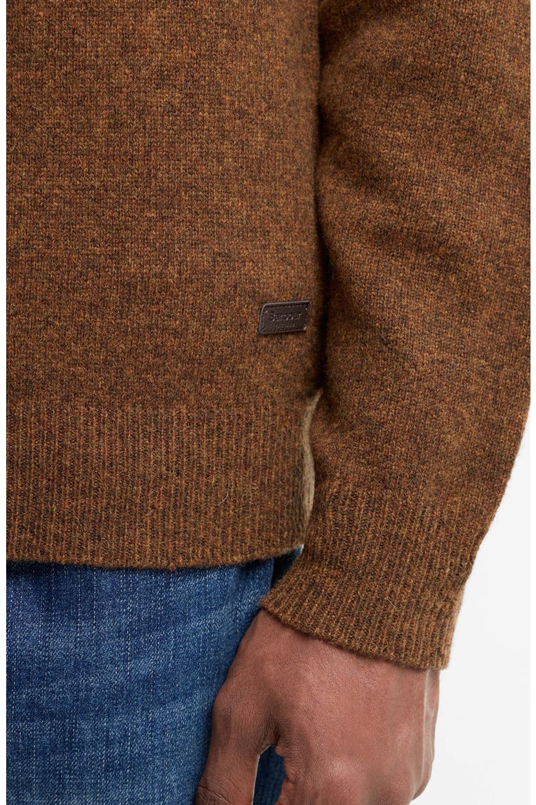 Patch Wool Quarter Zip Pullover, Alternate, color, BRACKEN