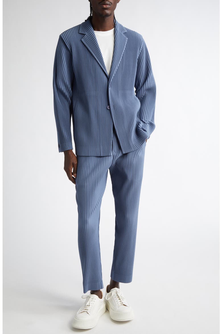 Tailored Pleats Sport Coat, Alternate, color, BLUE GRAY