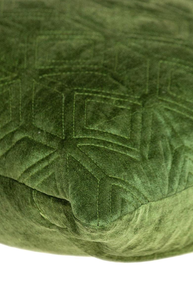 PARKLAND COLLECTION Tufted Velvet Throw Pillow, Alternate, color, Olive