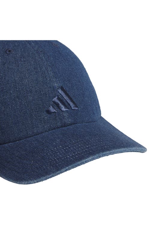 Adidas Originals Adidas Embroidered Denim Baseball Cap In Blue