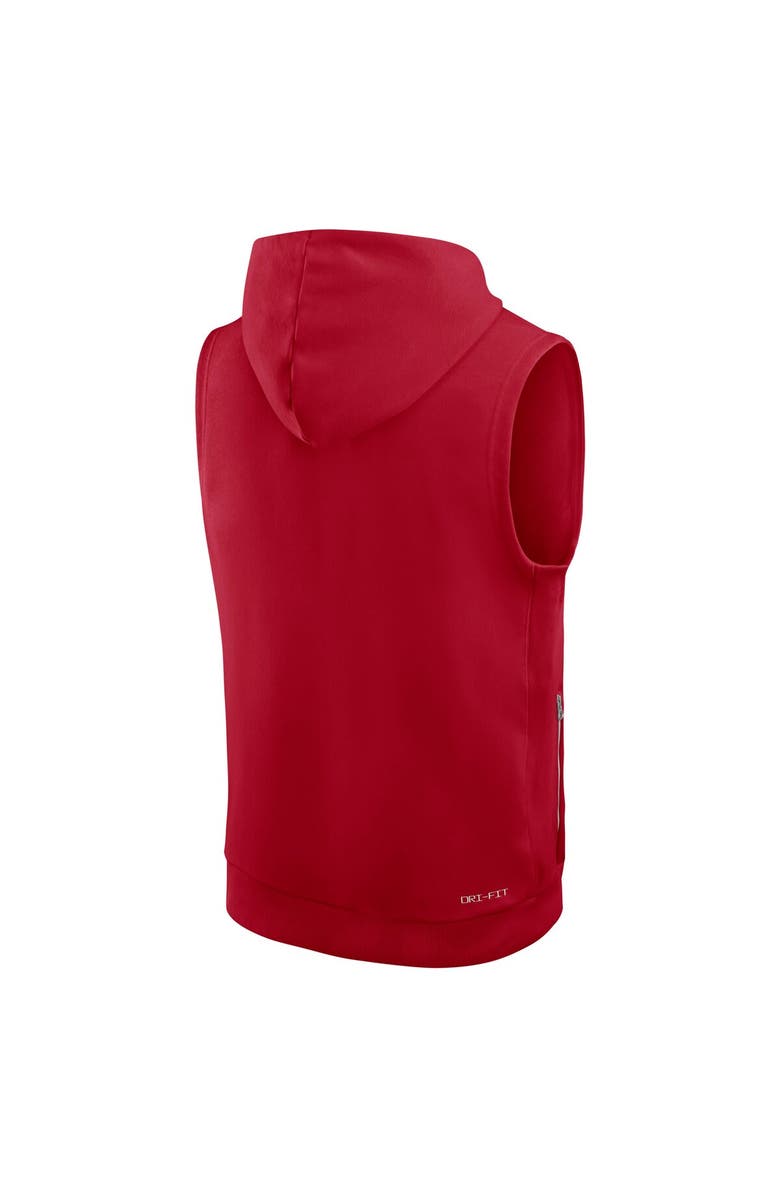 Nike Men's Nike Scarlet San Francisco 49ers Sideline Performance Sleeveless Pullover Hoodie, Alternate, color, Scarlet