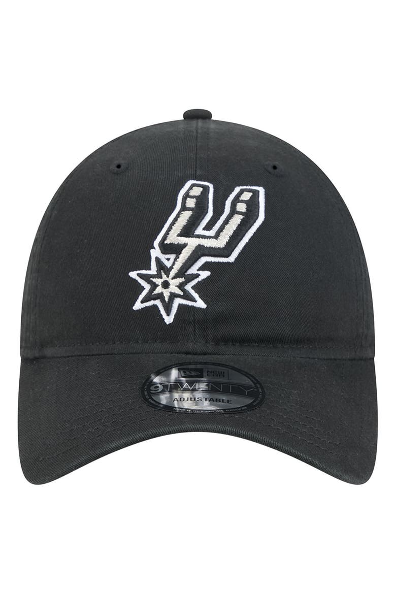Men's New Era  Black San Antonio Spurs Team 9TWENTY Adjustable Hat, Alternate, color, Black