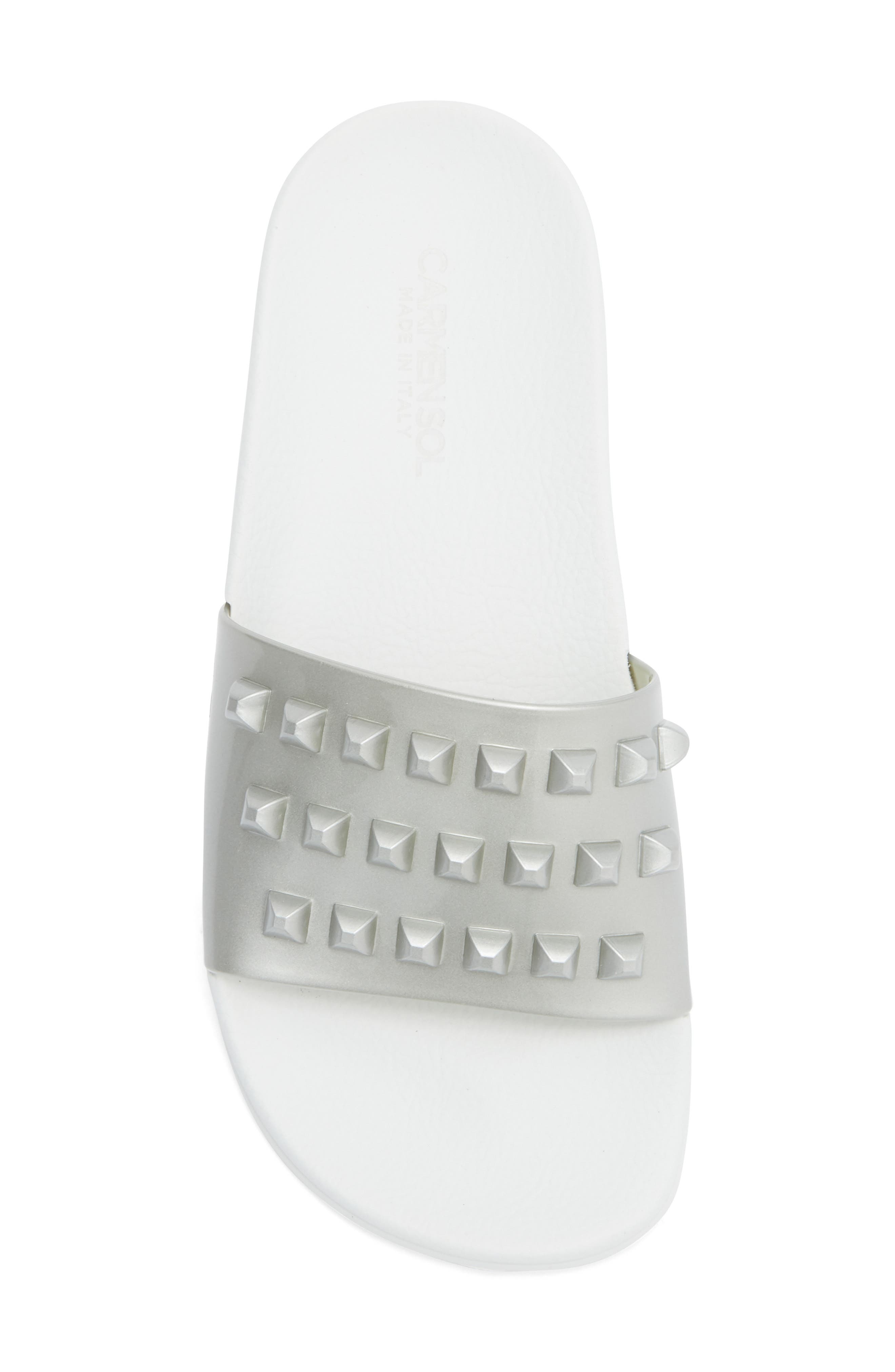 Franco Waterproof Slide Sandal, Alternate, color, SILVER