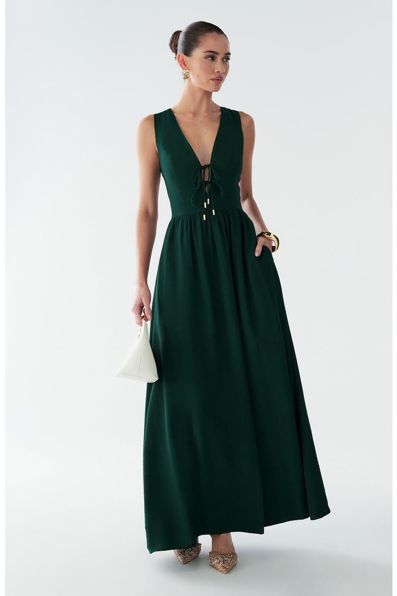 Amber Maxi Dress, Alternate, color, Emerald