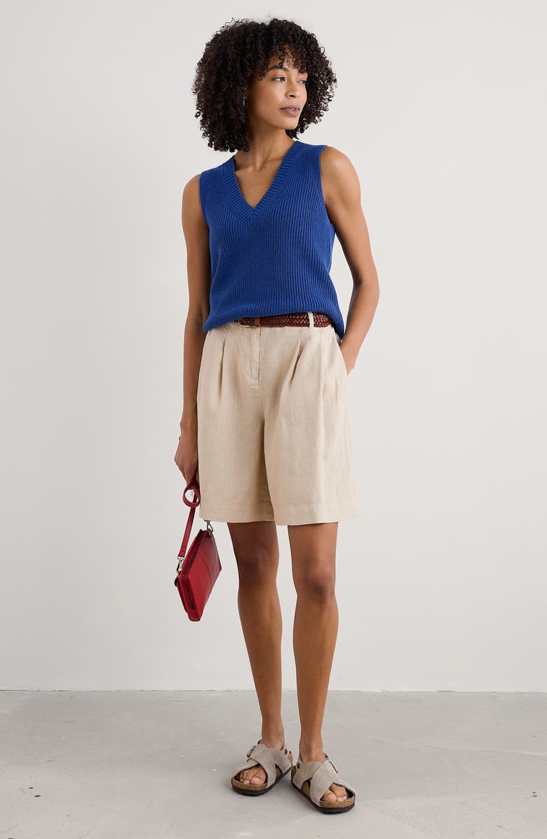 Seasalt Cornwall Lookout Point Sweater Vest, Alternate, color, Knit Melange Bright Marine