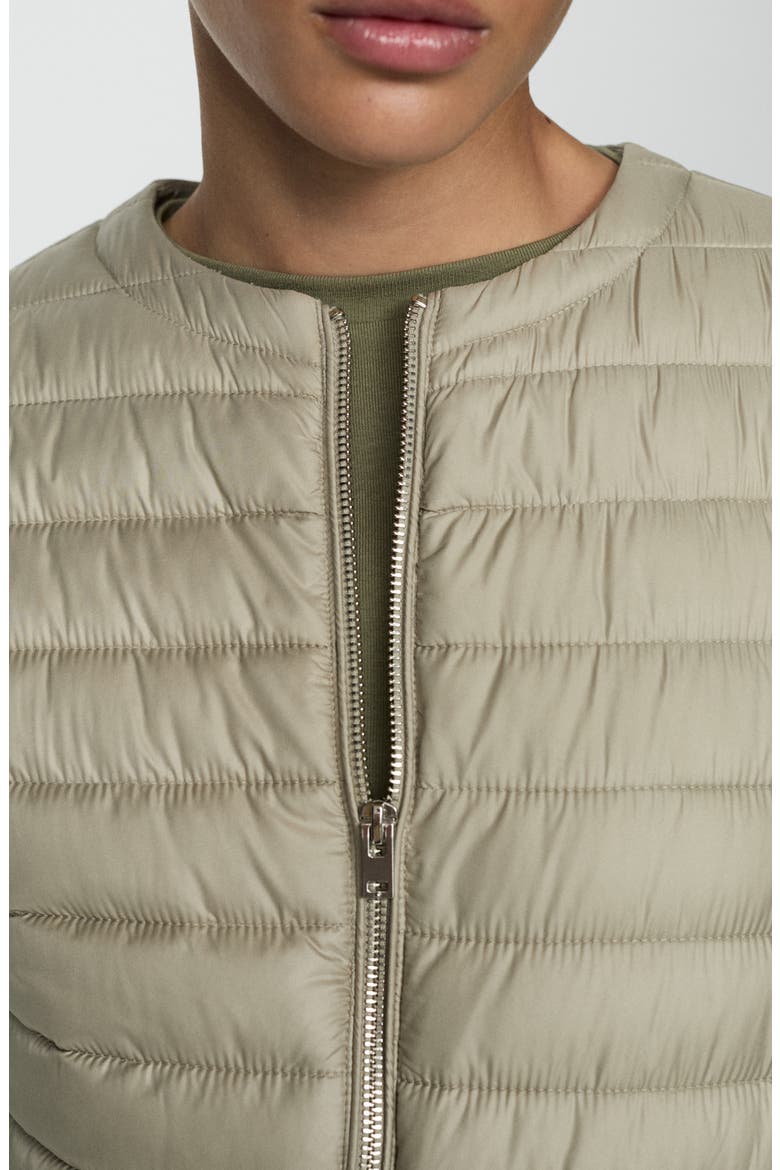 Quilted Front Zip Vest, Alternate, color, LIGHT HEATHER GREY