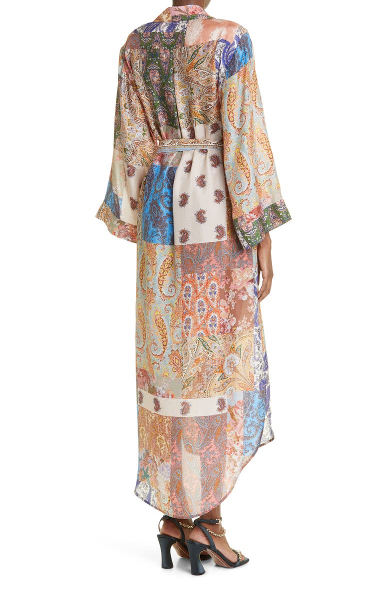 Zimmermann Devi Paisley Long Sleeve Silk Midi Shirtdress, Alternate, color, 