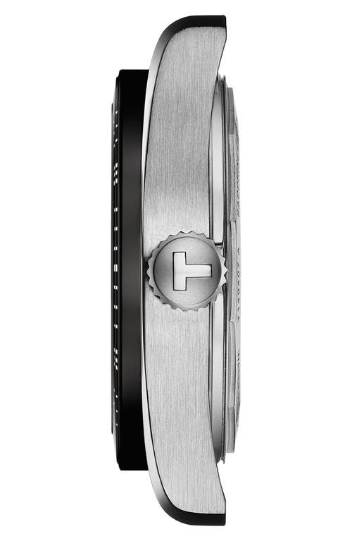 Tissot Men's Swiss Automatic Pr516 Powermatic 80 Stainless Steel Bracelet Watch 38mm In Black