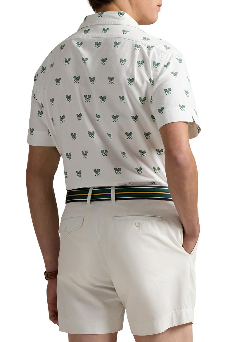 Short Sleeve Woven Shirt, Alternate, color, CROSSED RACKETS