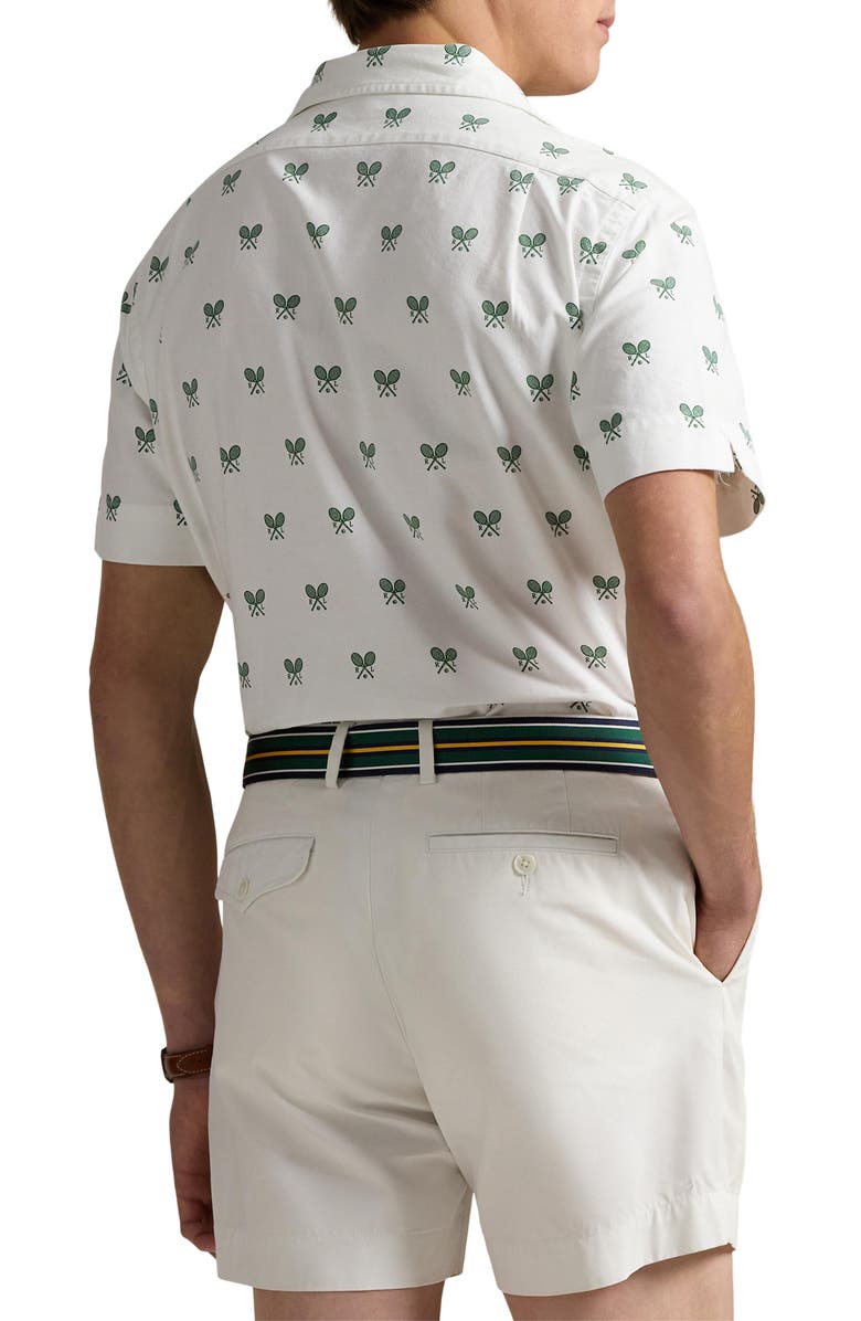 Polo Ralph Lauren Short Sleeve Woven Shirt, Alternate, color, Crossed Rackets