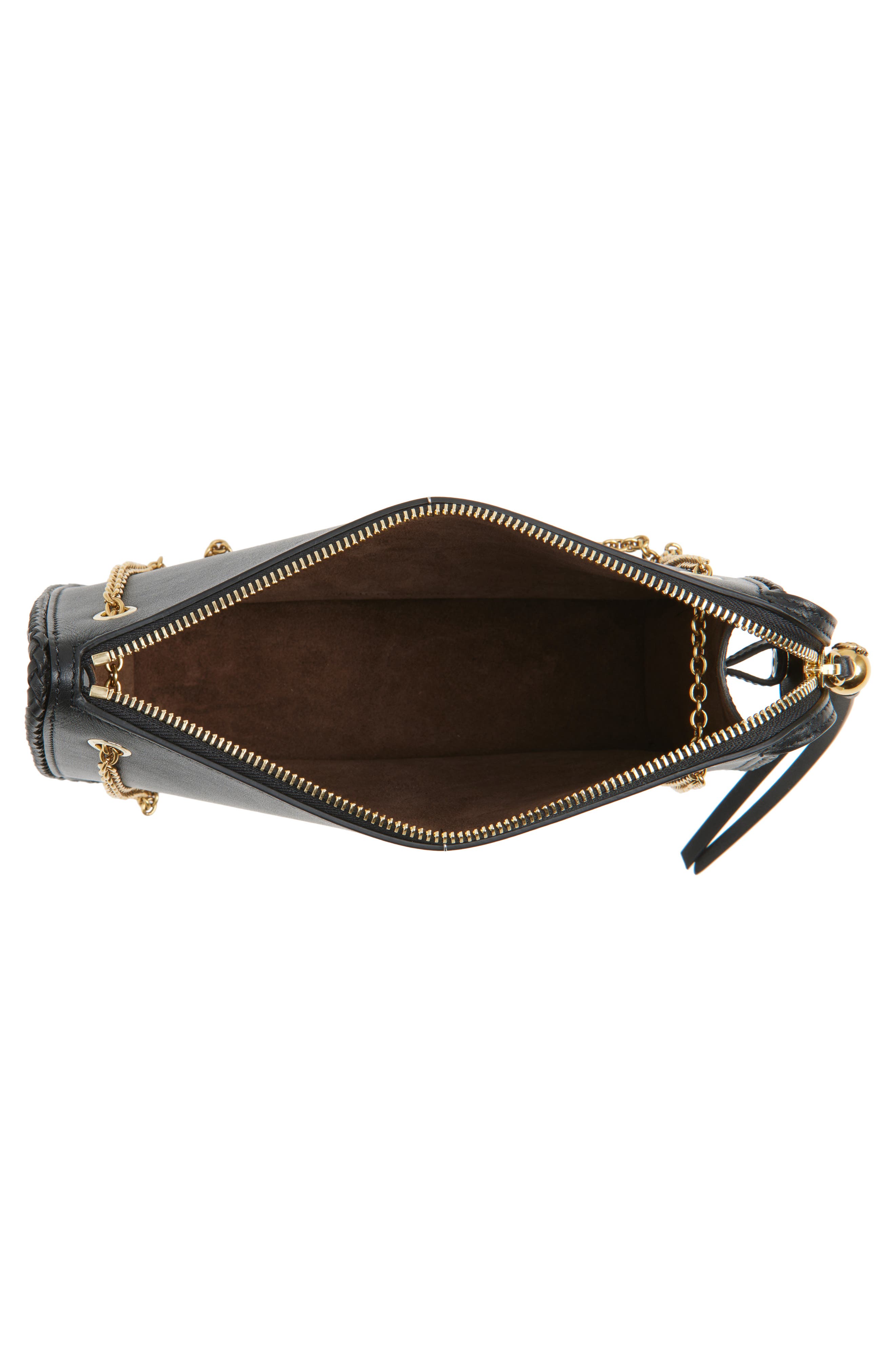 Etro Leather Crossbody Bag, Alternate, color, Uni Black