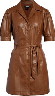 PAIGE Mayslie Faux Leather Dress