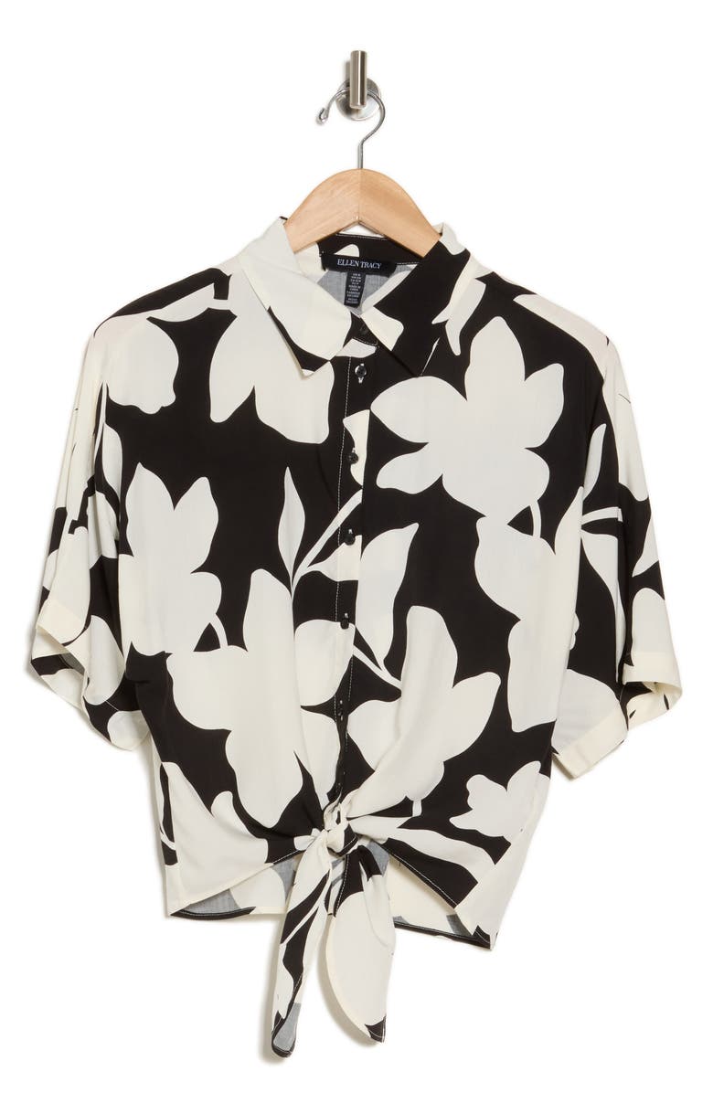 Ellen Tracy Dolman Sleeve Tie Hem Top, Alternate, color,