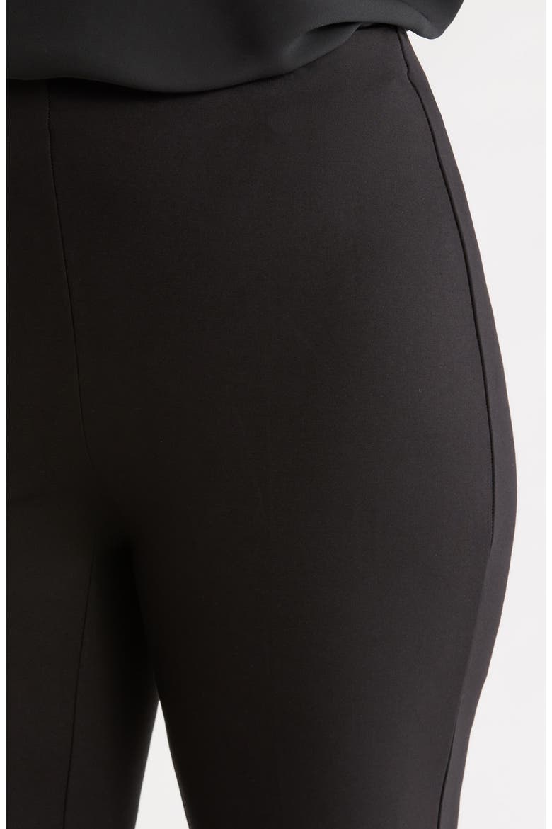 Hollywood Waist Feather Cuff Ankle Pants, Alternate, color, ANNE BLACK