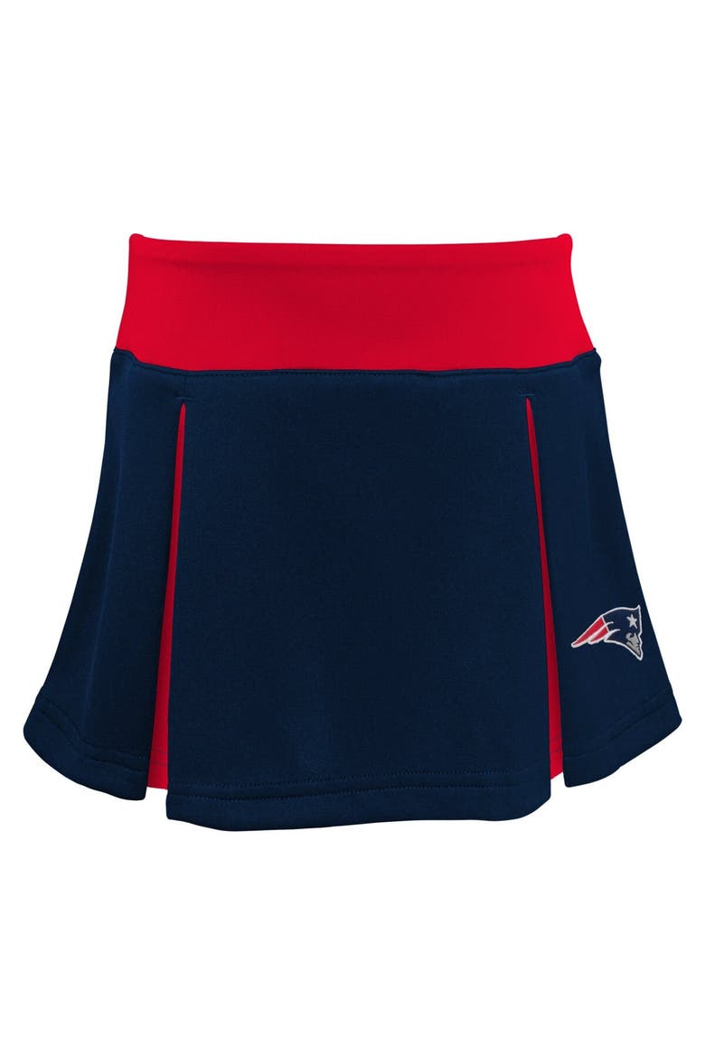 Girls Youth Navy New England Patriots Spirit Two-Piece Cheerleader Set, Alternate, color, Navy