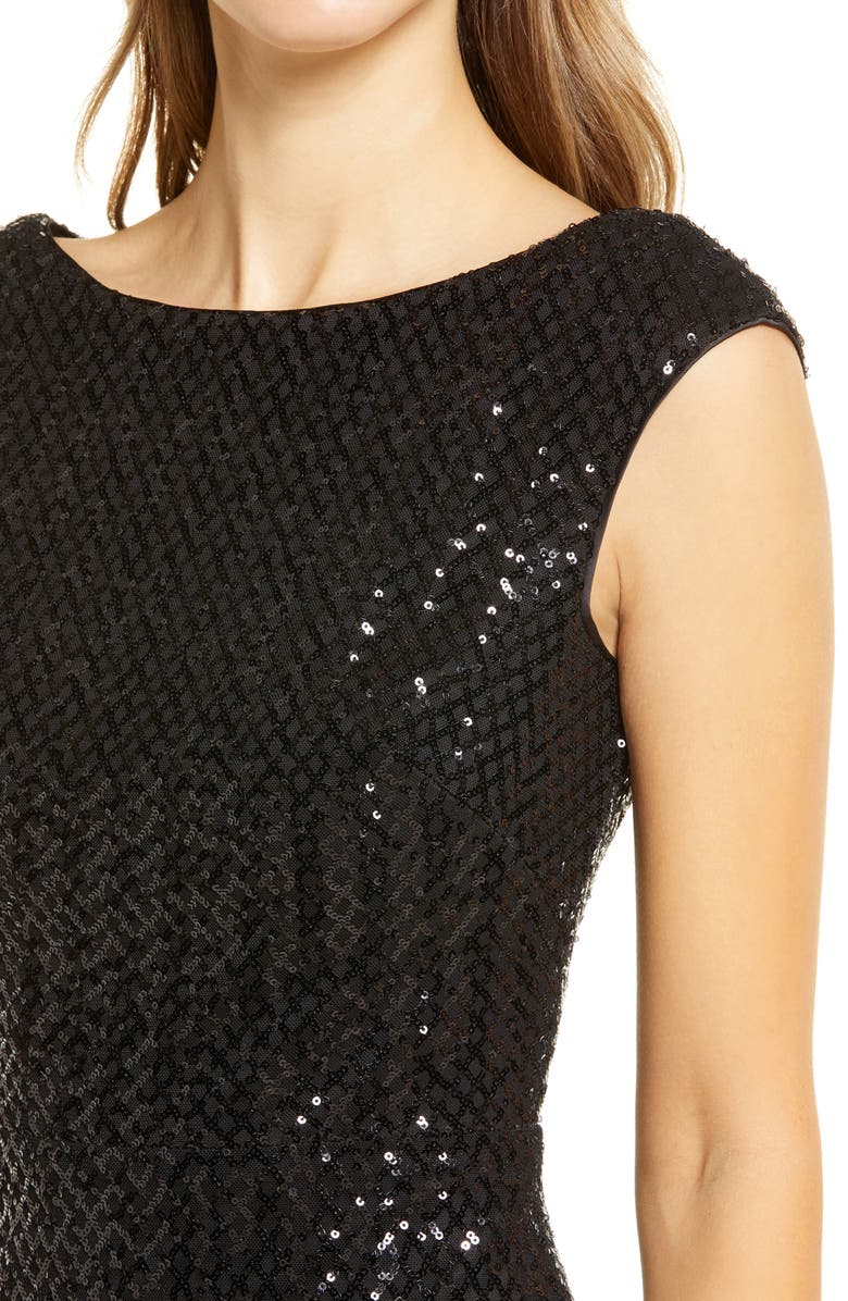 Vince Camuto Sequin Sleeveless Body-Con Sheath Dress, Alternate, color,