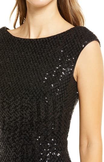 Sequin Sleeveless Body-Con Sheath Dress