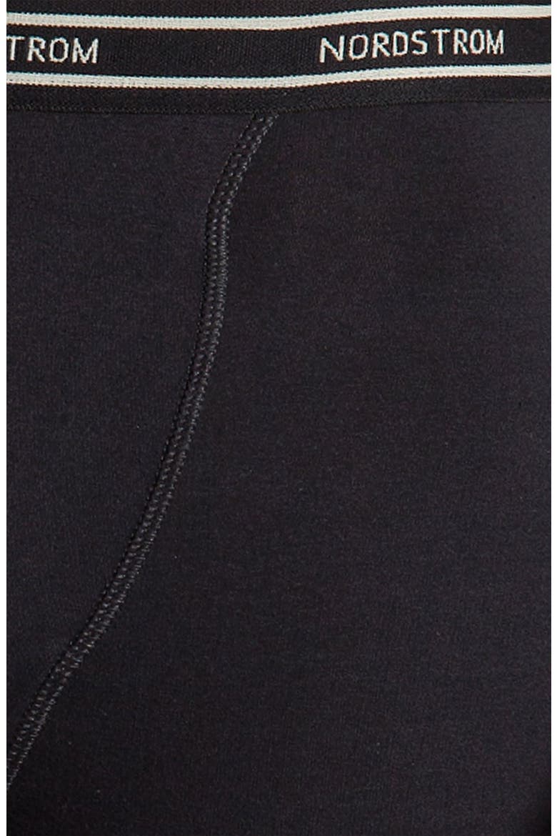 Stretch Cotton Boxer Briefs, Alternate, color, BLACK