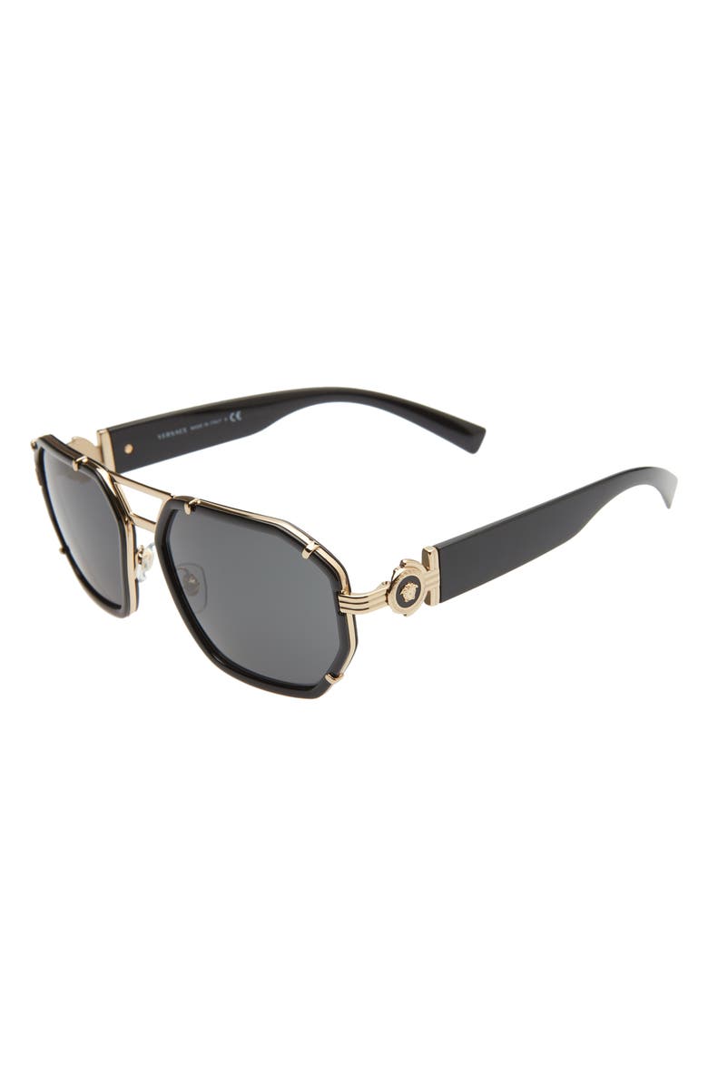 Versace 58mm Aviator Sunglasses, Alternate, color,