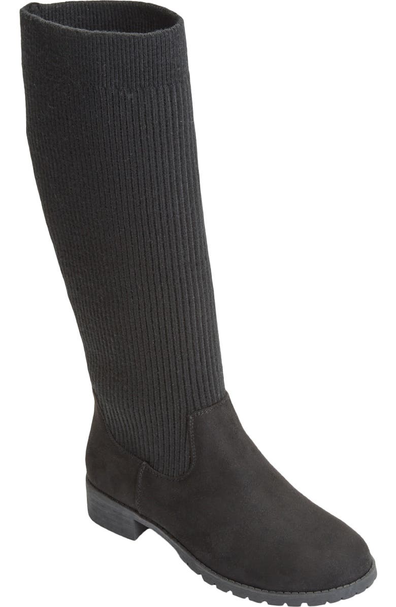 Comfortview The Antonella Tall Calf Boot, Main, color, Black