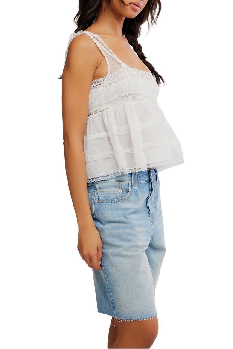 Darling Dreams Lace Trim Babydoll Camisole, Alternate, color, CLEAN IVORY