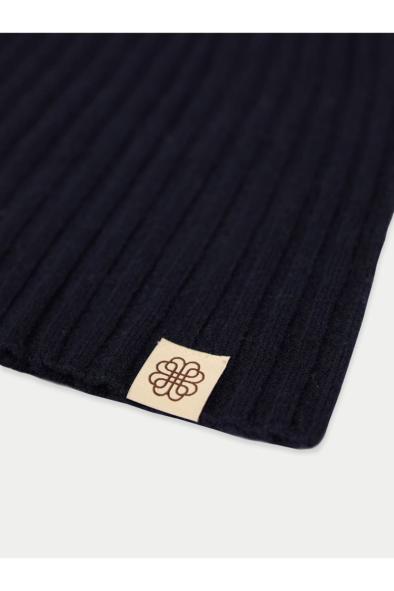 Cashmere Rib Knit Hat, Alternate, color, navy blazer