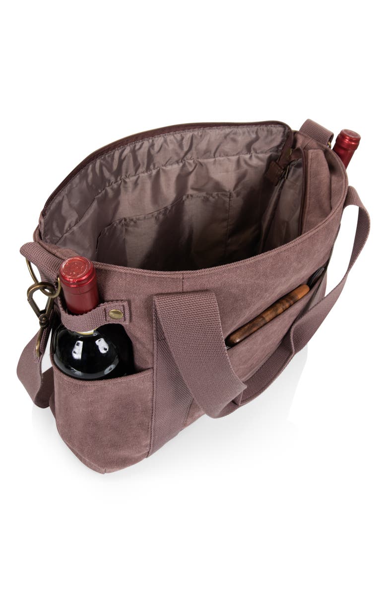 Picnic Time Temecula Wine & Cheese Tote Bag, Alternate, color, Red