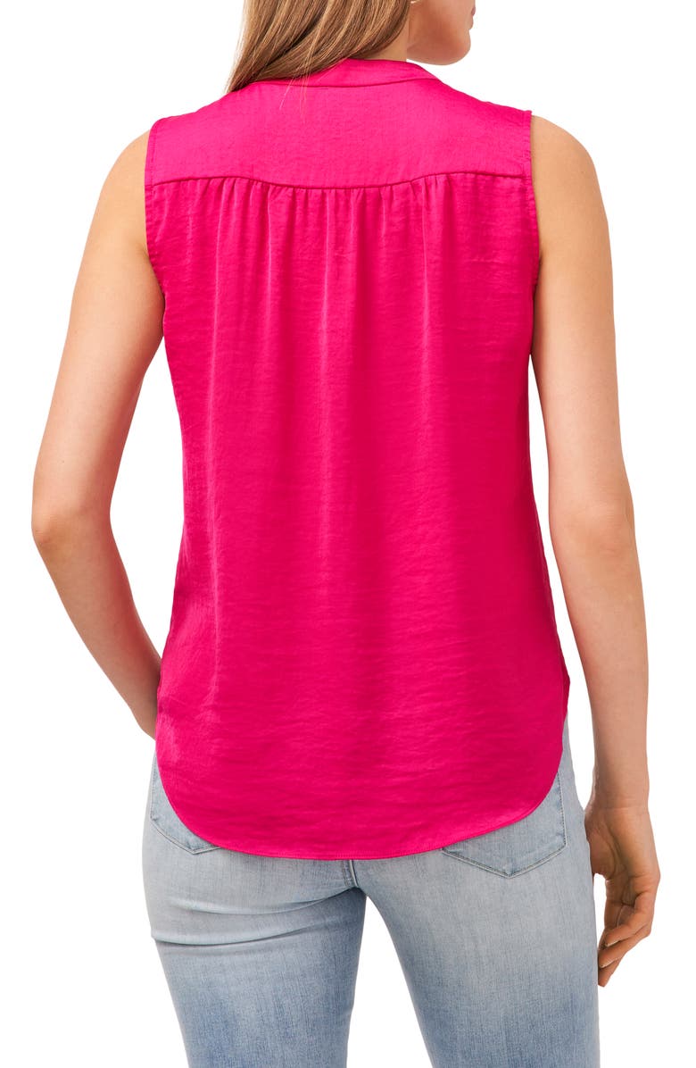 Vince Camuto Rumpled Satin Blouse, Alternate, color, Hot Pink