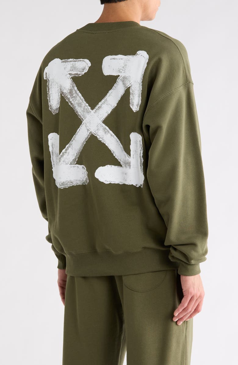 Off-White Spray Arrow Skate Graphic Sweatshirt, Alternate, color, White Moss-White