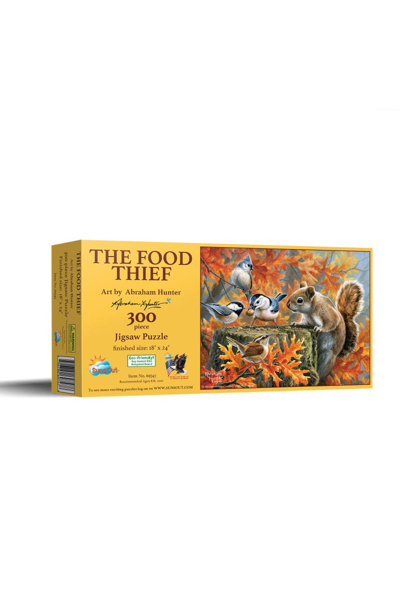 Sunsout The Food Thief 300 piece Jigsaw Puzzle for Adults, Main, color, Multicolor