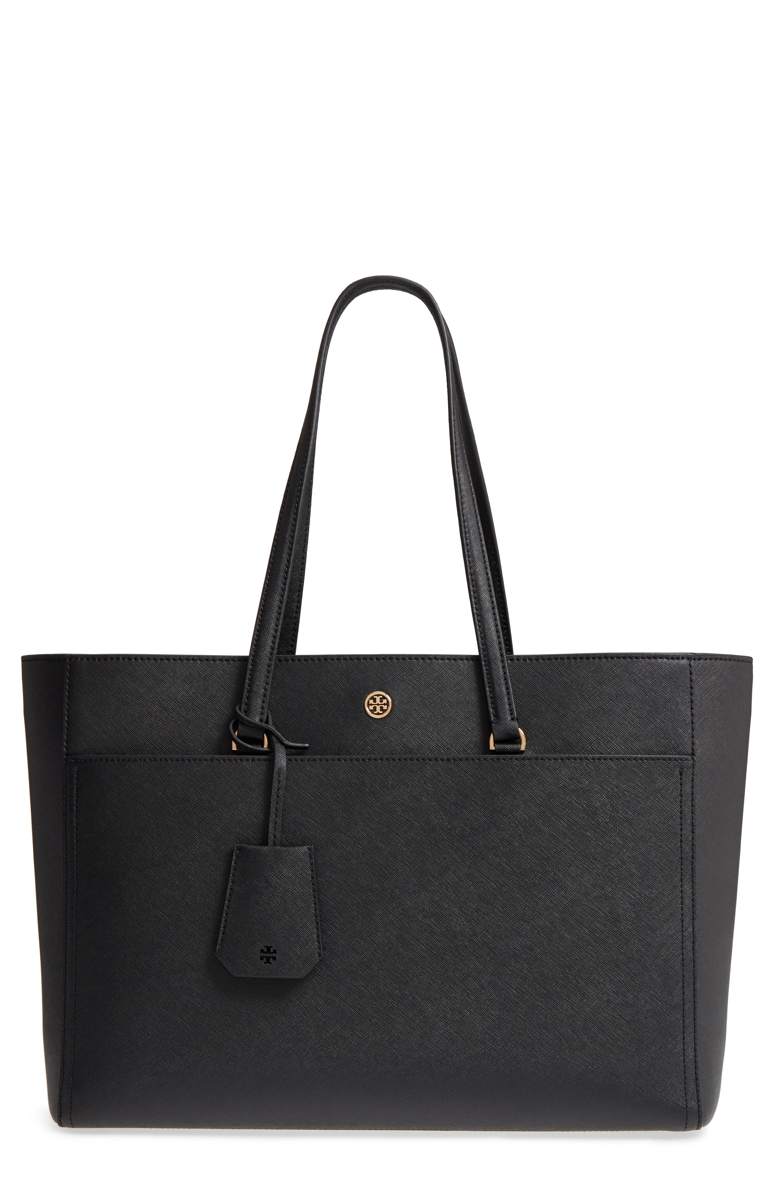 Tory Burch Robinson Leather Tote, Main, color, 