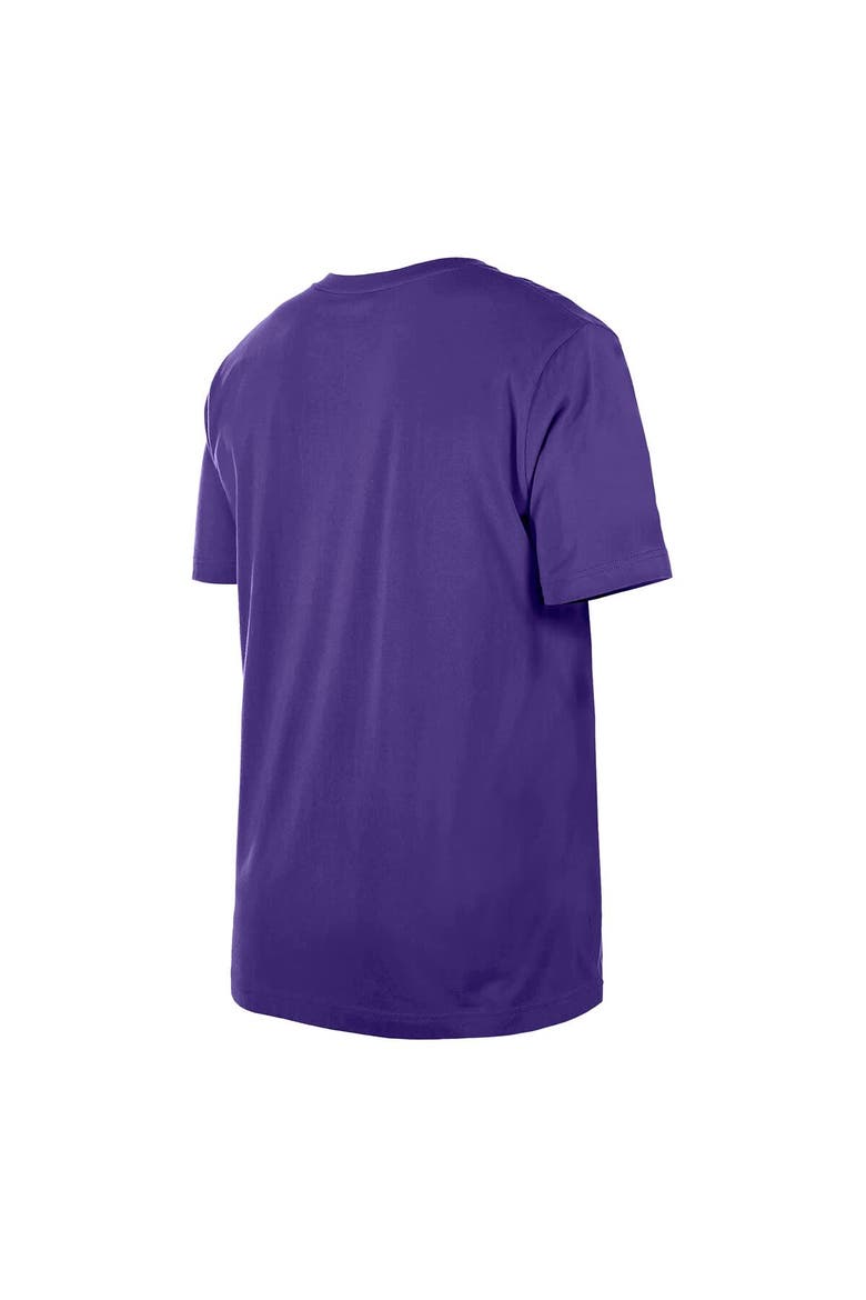 Men's New Era  Purple Los Angeles Lakers Distressed Throwback Vintage Color Pack T-Shirt, Alternate, color, Purple