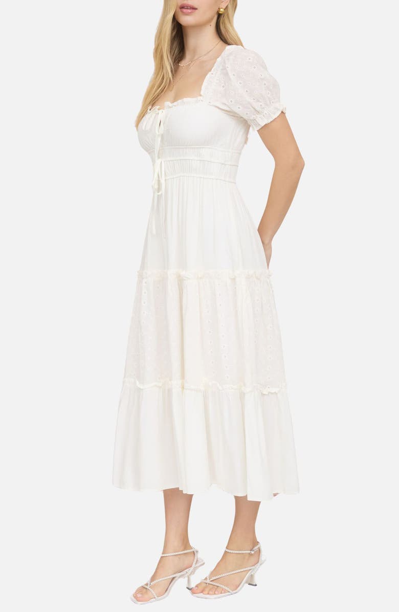 Blu Pepper Tiered Maxi Dress, Alternate, color, Cream
