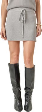 English Factory Drawstring Waist Sweater Miniskirt