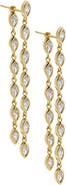 BY ADINA EDEN CZ Marquise Double Chain Drop Earring