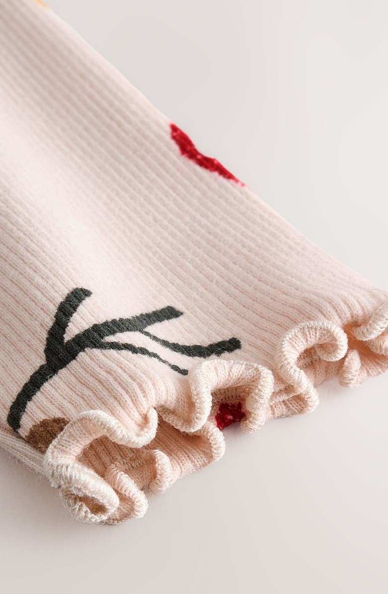 NEXT Kids' Rib Print Long Sleeve Top, Alternate, color, Neutral