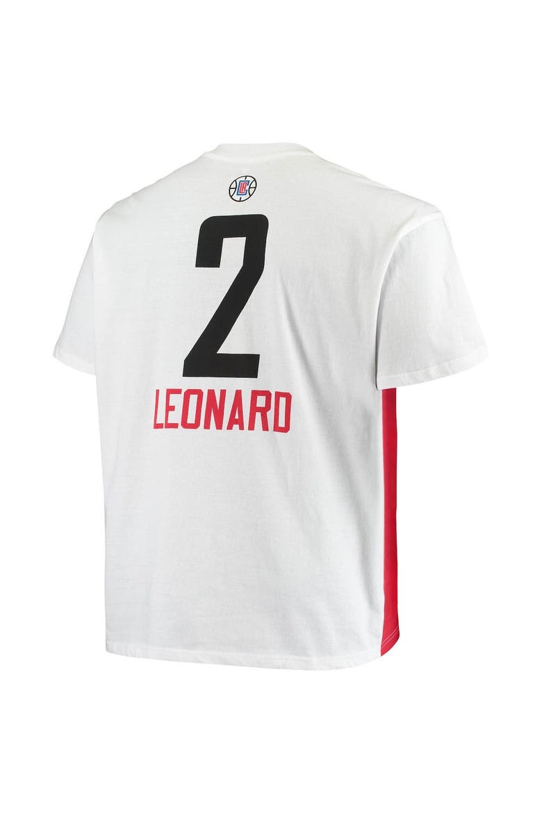 Men's Fanatics Branded Kawhi Leonard White LA Clippers Big & Tall Yoke T-Shirt, Alternate, color, White