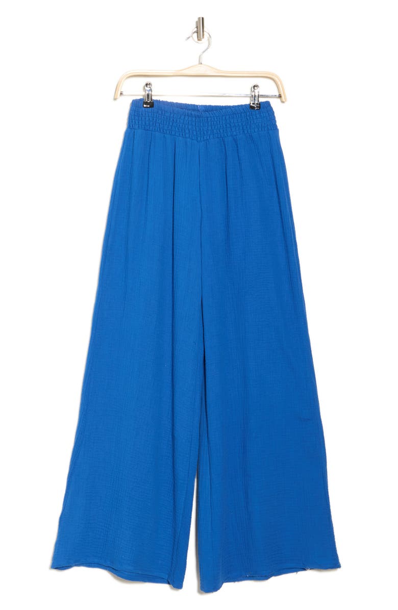 Elan Smocked Wide Leg Cover-Up Pants, Alternate, color, 