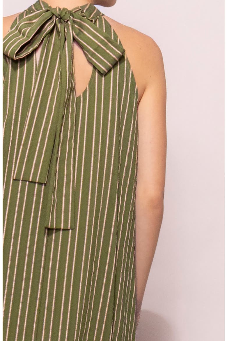 Stripe Mock Neck Maxi Sundress, Alternate, color, OLIVE STRIPE