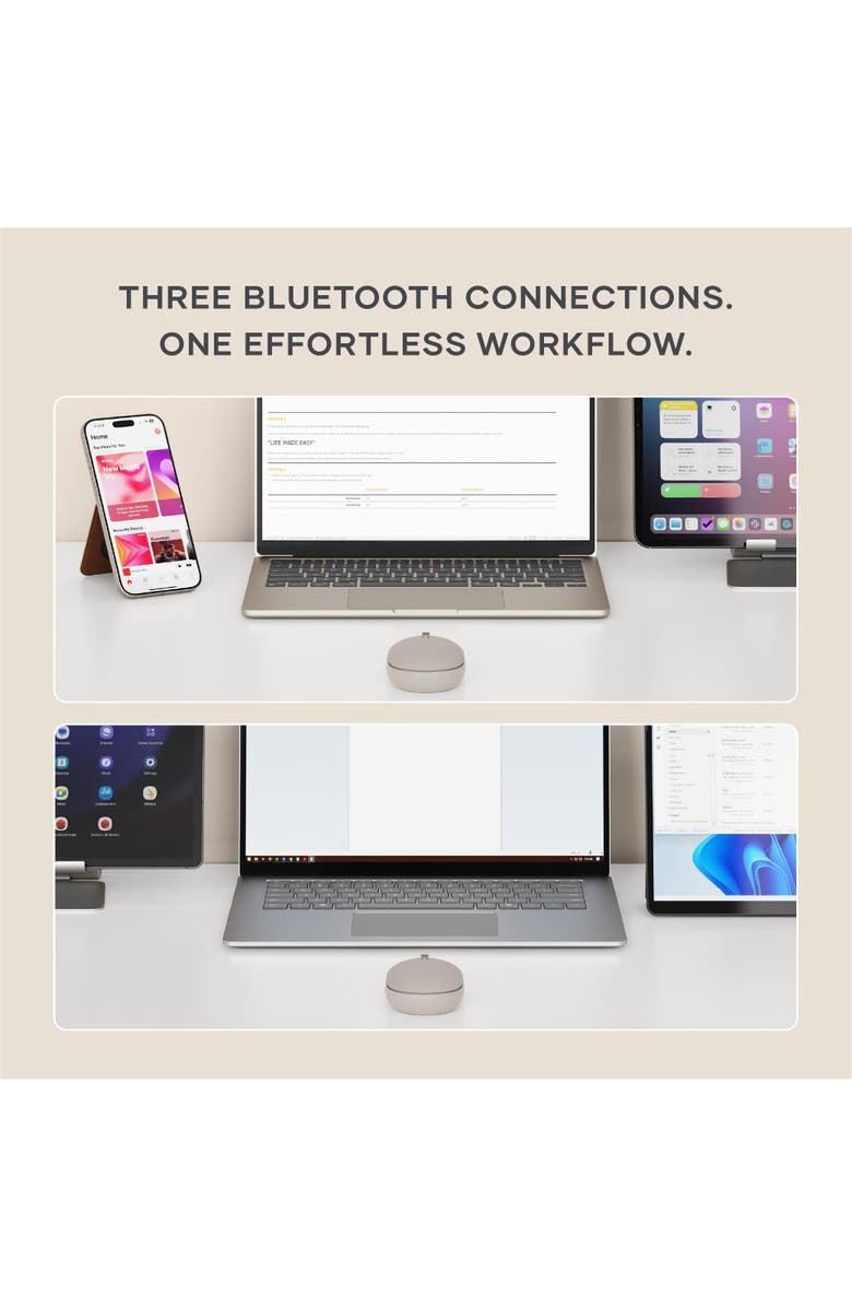 Satechi OntheGo Bluetooth Mouse, Alternate, color, Sand