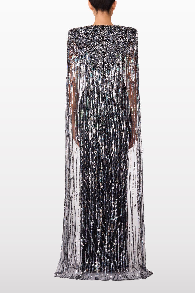 Gold Rush Gown, Alternate, color, Liquorice