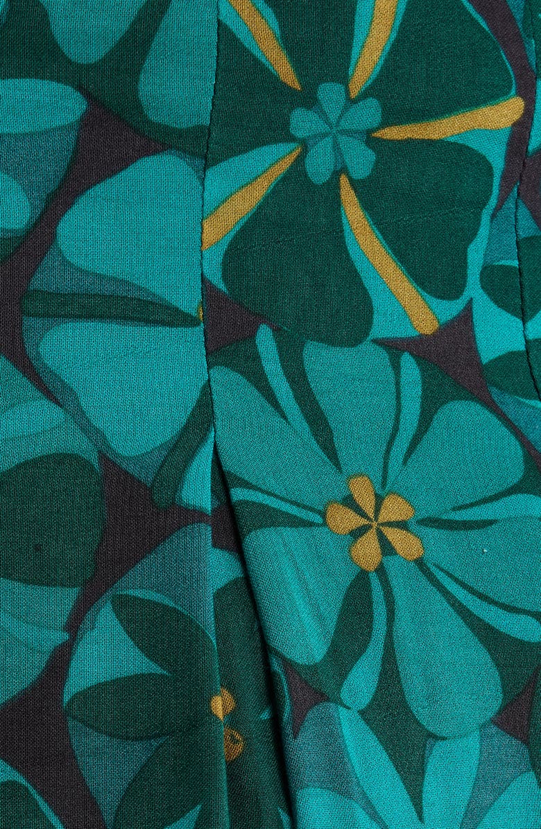 Seasalt Cornwall Etta Floral Pleated Midi Dress, Alternate, color, Handicraft Flowers Onyx