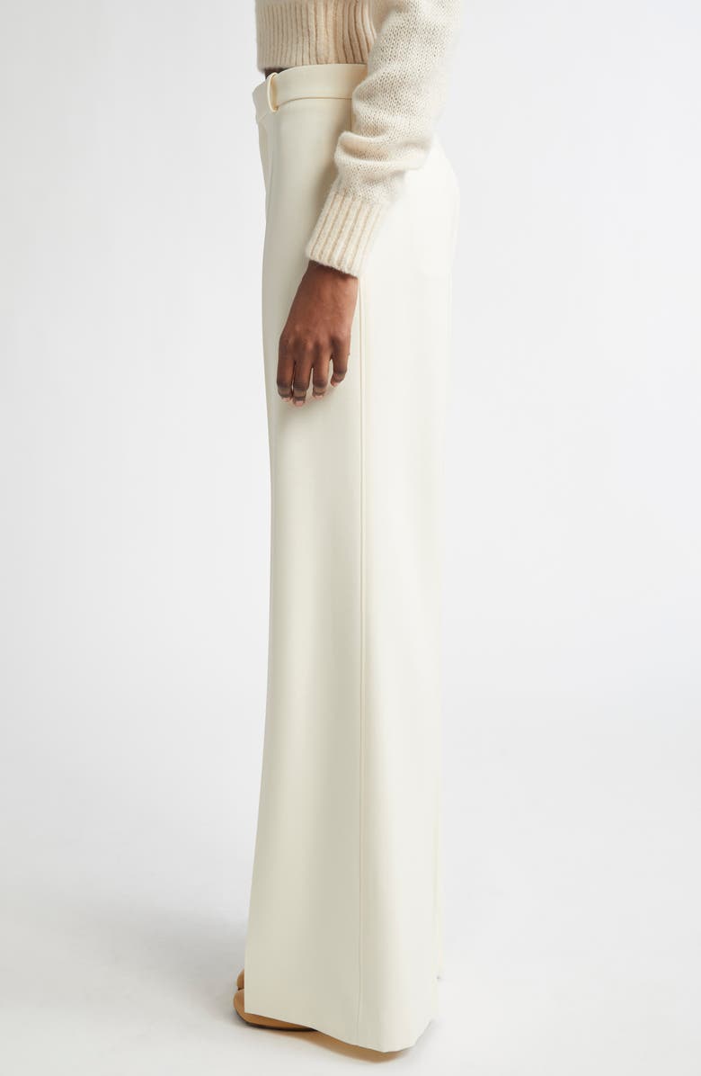 Chloé Wool Grain de Poudre Flare Leg Pants, Alternate, color, 